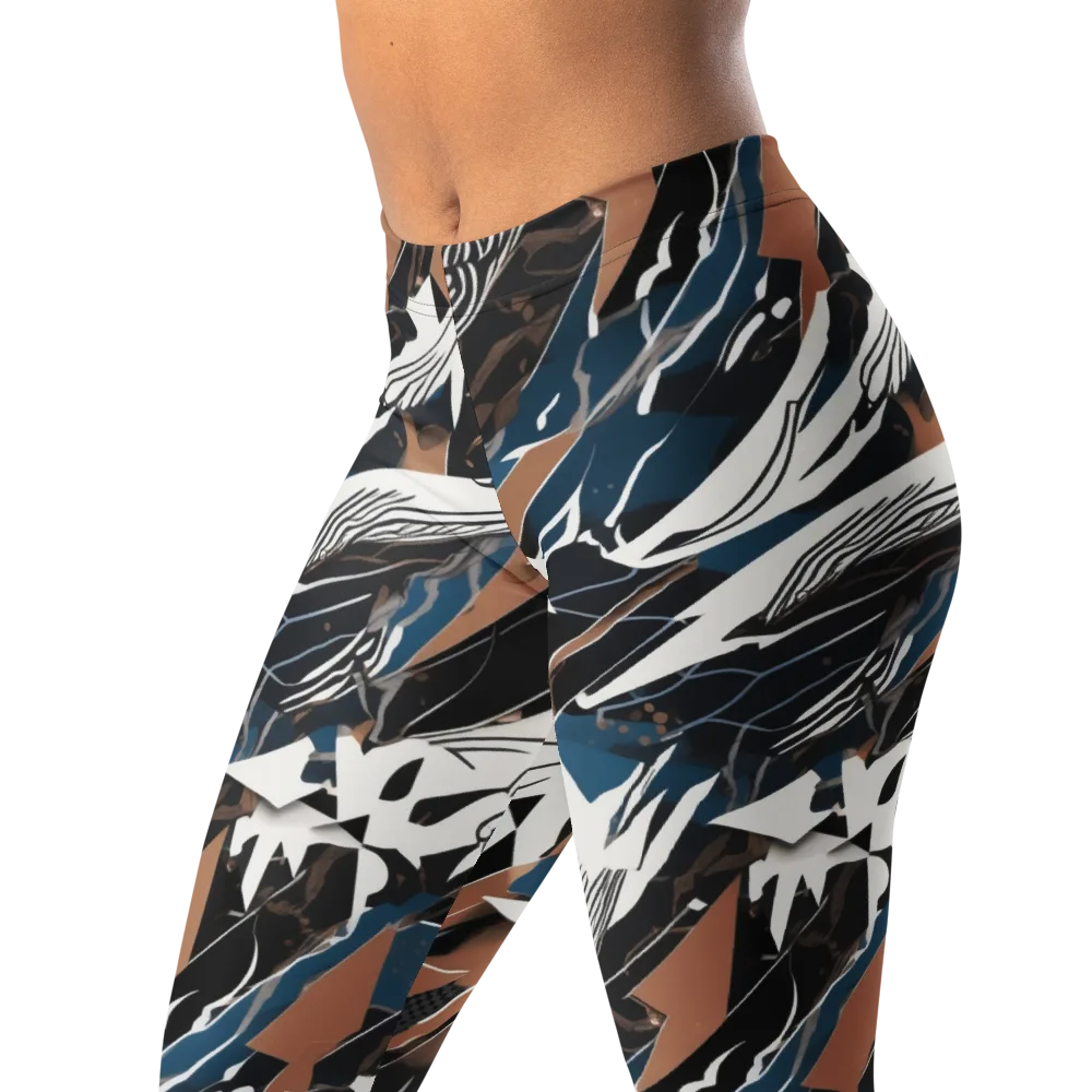 Midnight Origami on Leggings — Left Front