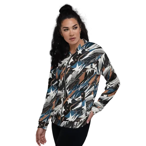 Midnight Origami on a Bomber Jacket