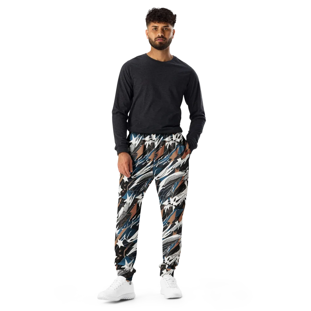 Midnight Origami on Men's Joggers — Front