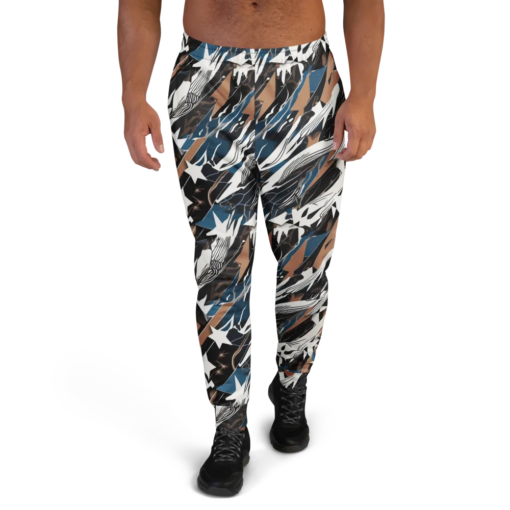 Midnight Origami on Men's Joggers — Front