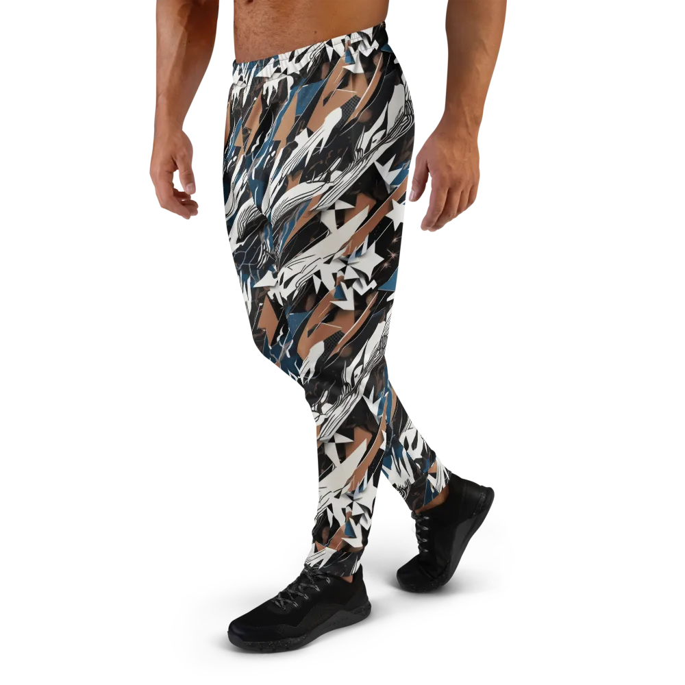 Midnight Origami on Men's Joggers — Left