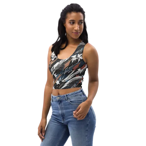 Midnight Origami on a Crop Top