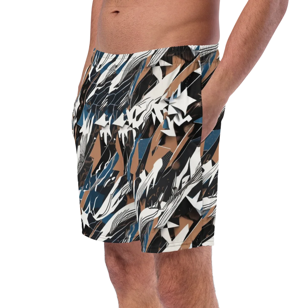 Midnight Origami on Swim Trunks — Left Front