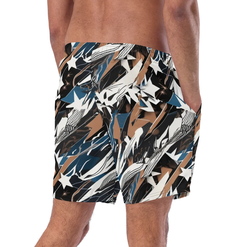 Midnight Origami on Swim Trunks — Right Back