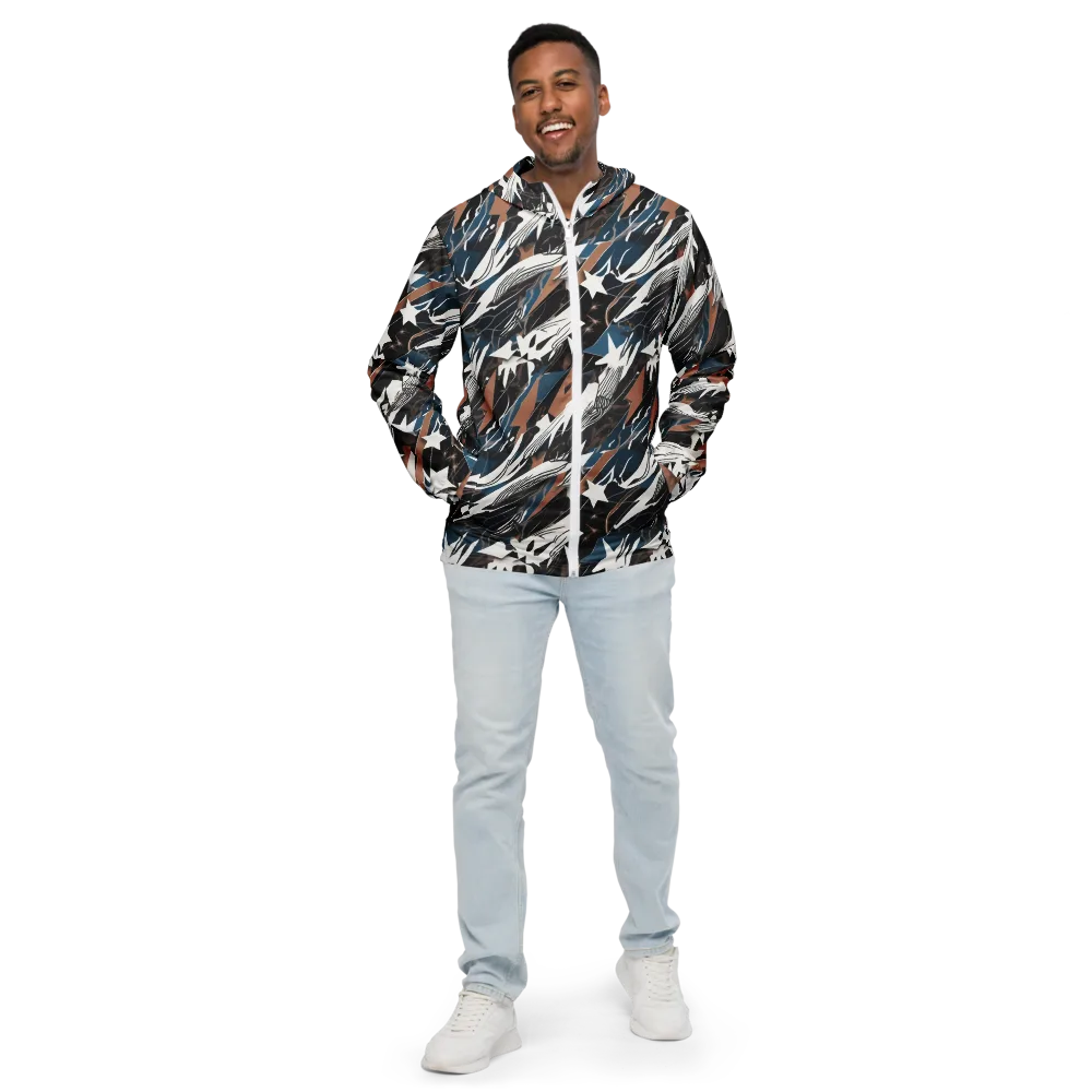 Midnight Origami on Men's Windbreaker — Front