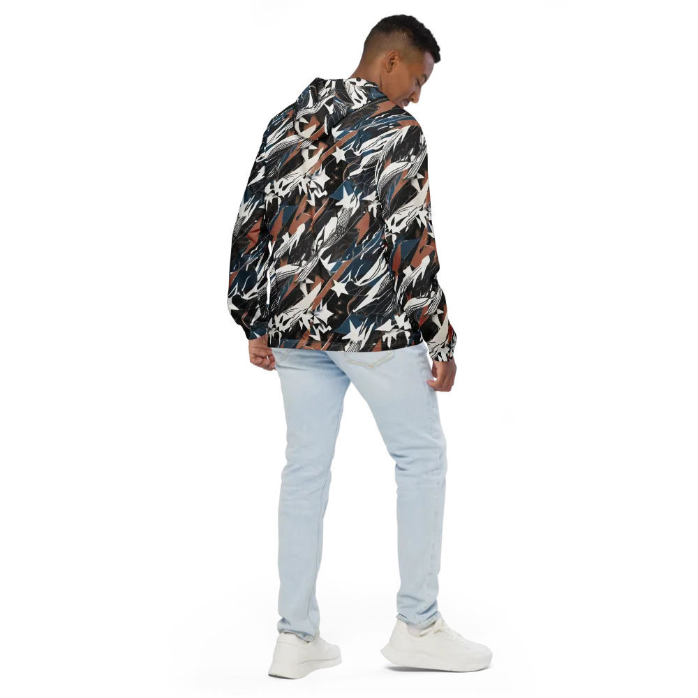 Midnight Origami on Men's Windbreaker — Back