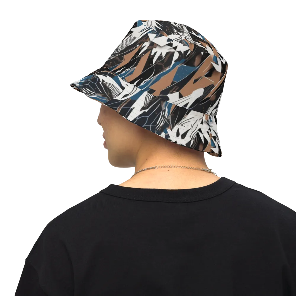 Midnight Origami on Reversible Bucket Hat — Back Inside