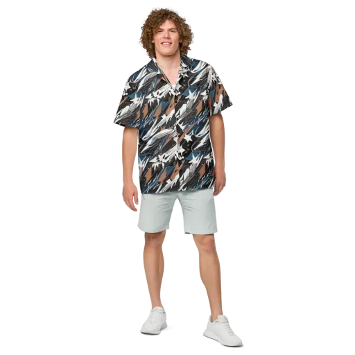 Midnight Origami on a Button Shirt