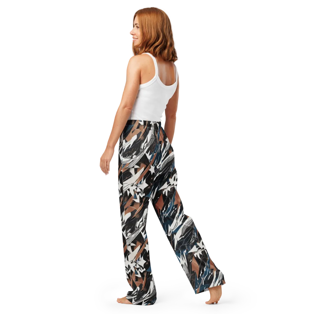 Midnight Origami on Women's Pajama Pants — Back