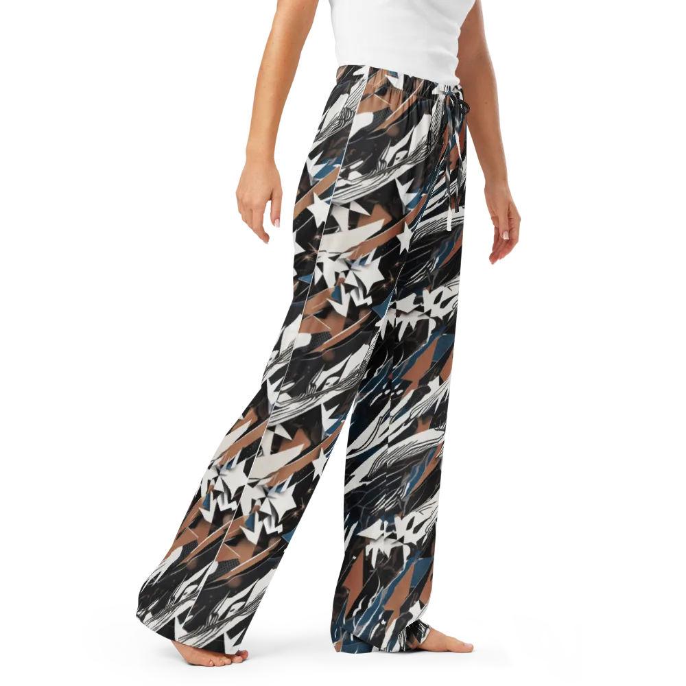 Midnight Origami on Women's Pajama Pants — Right Front