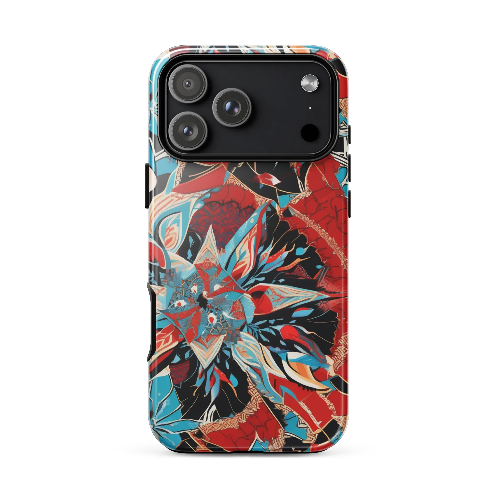 Scarlet Bloom Circuit on Tough Case for iPhone® — Front