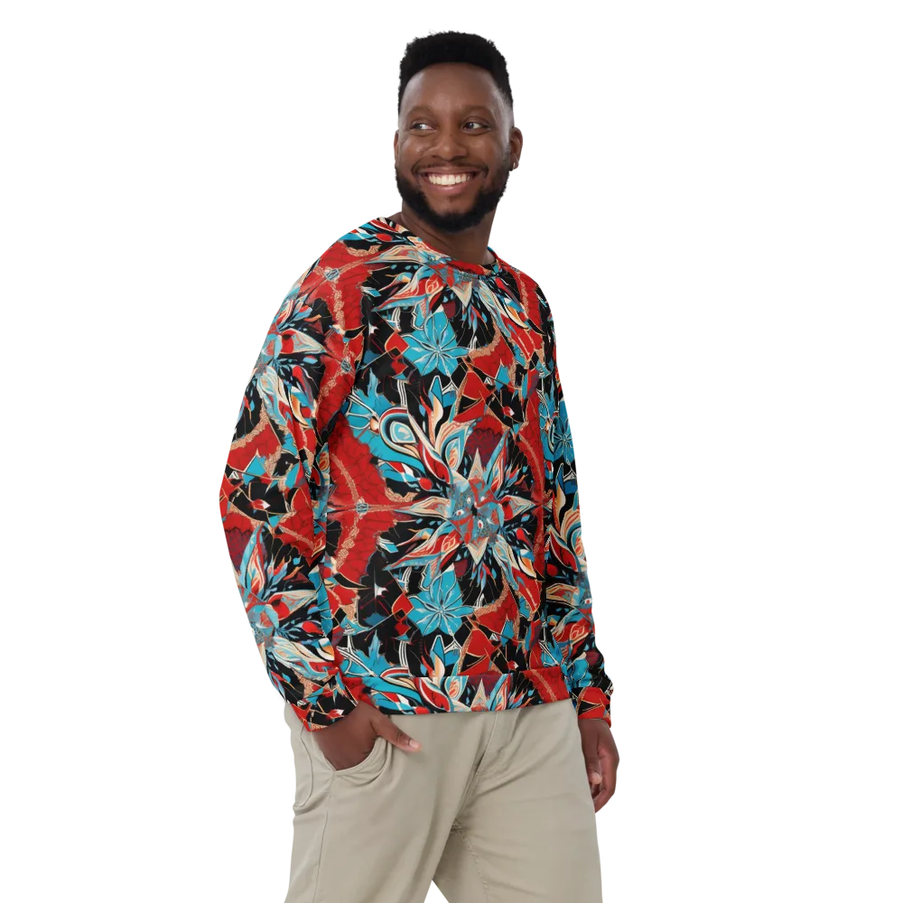 Scarlet Bloom Circuit on Sweatshirt — Front