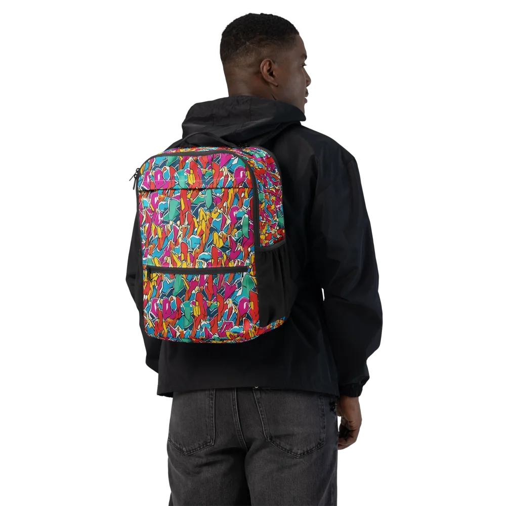 Neon Shardfield on Utility Backpack — Back
