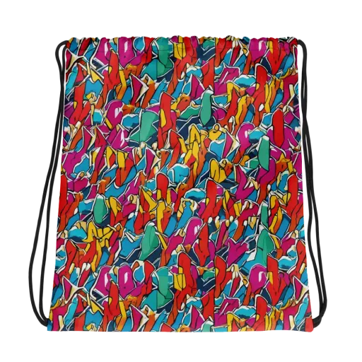 Neon Shardfield on a Drawstring Bag
