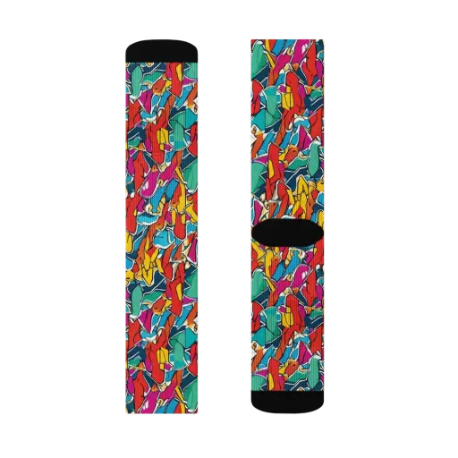 Neon Shardfield on a Socks