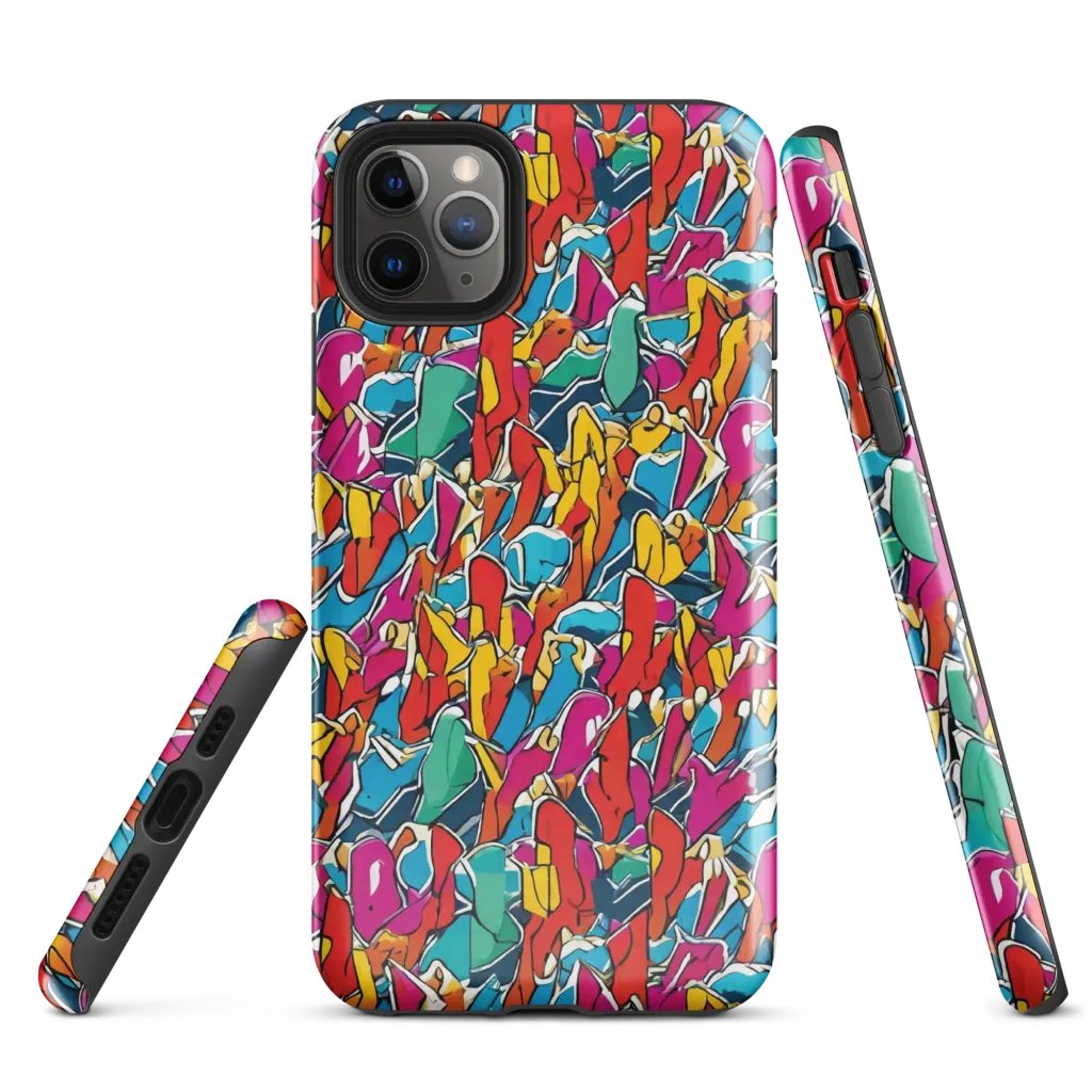 Neon Shardfield on Tough Case for iPhone® — Front