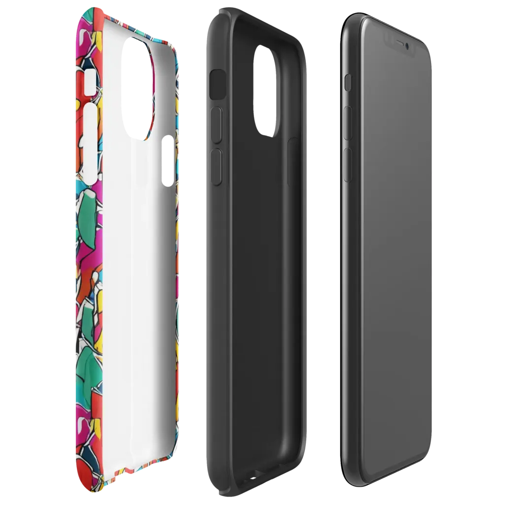 Neon Shardfield on Tough Case for iPhone® — Right