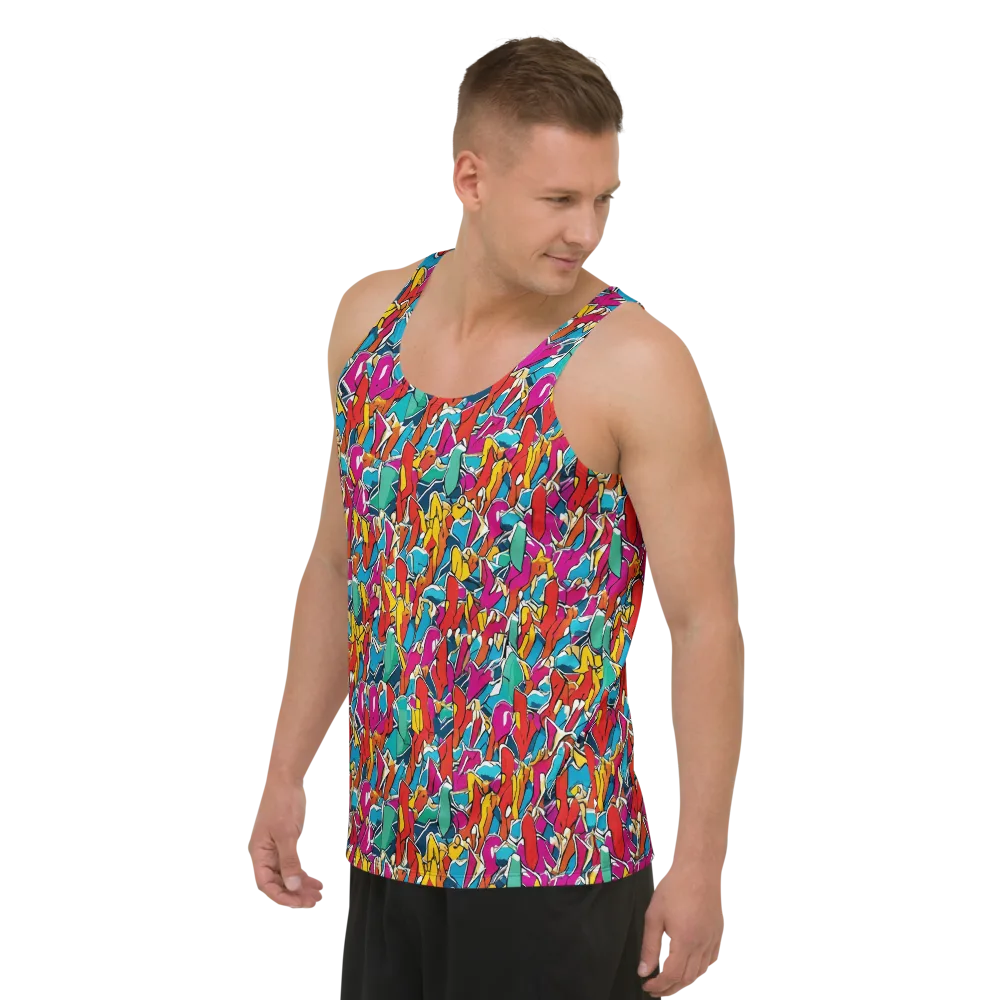 Neon Shardfield on Men's Tank Top — Left Front
