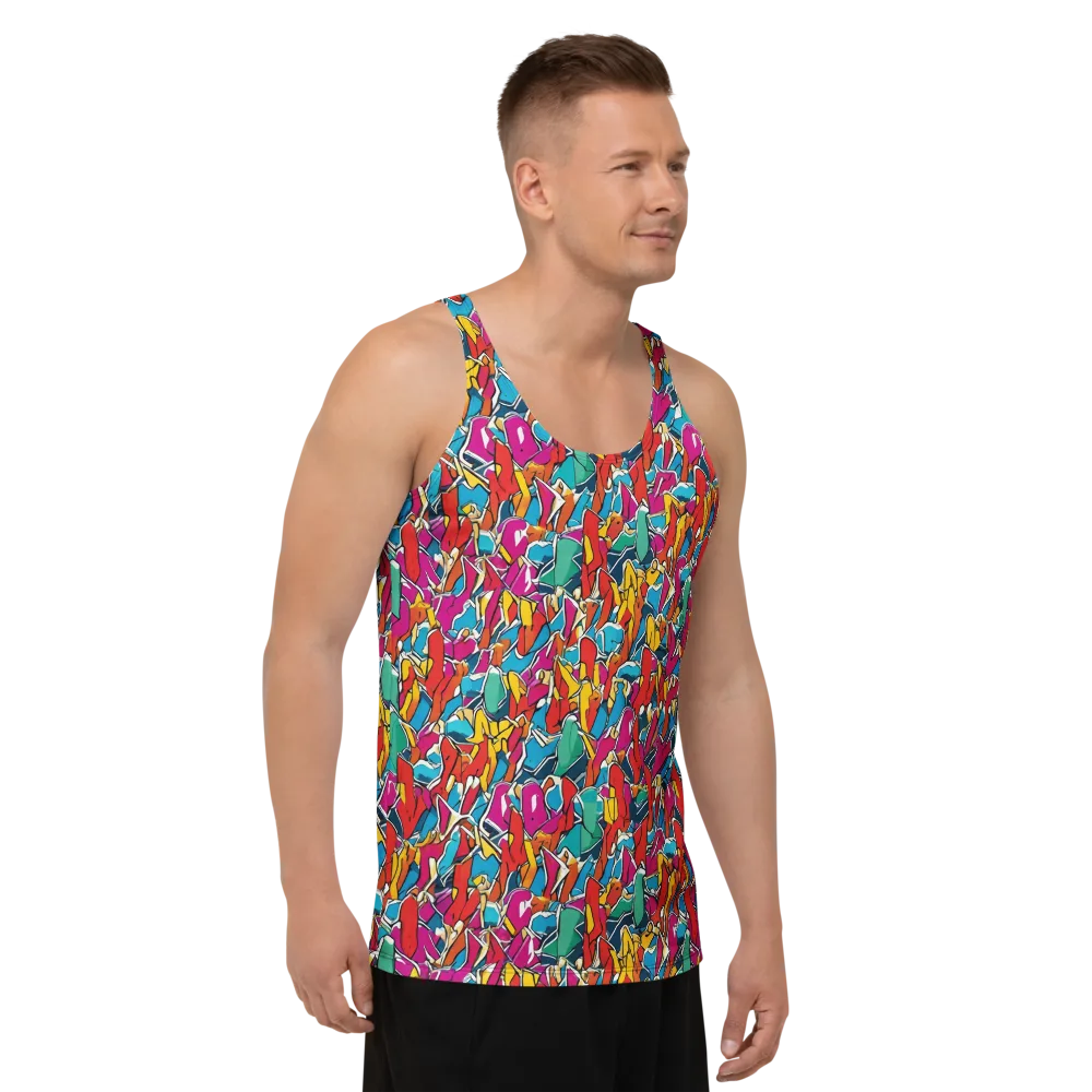 Neon Shardfield on Men's Tank Top — Right Front