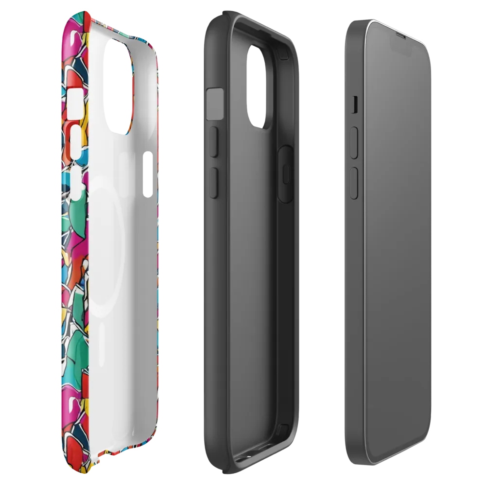 Neon Shardfield on MagSafe Tough Case for iPhone® — Front