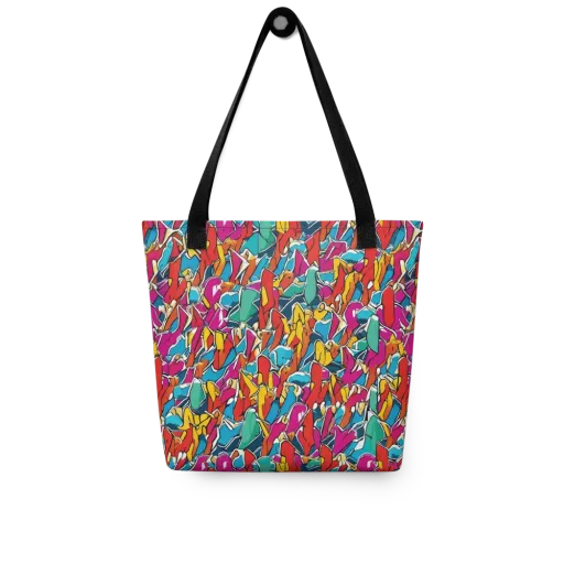 Neon Shardfield on a Tote Bag
