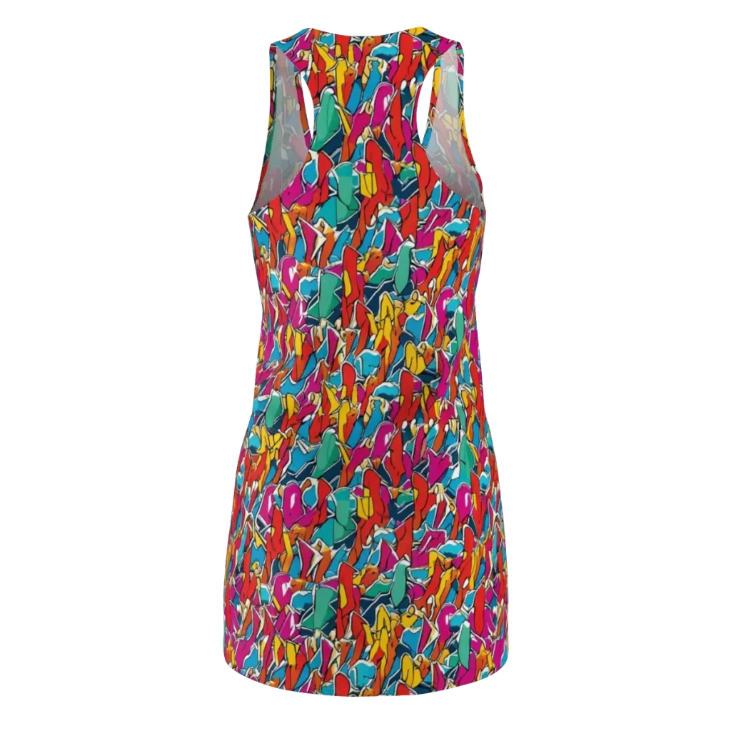 Neon Shardfield on Racerback Dress — Back