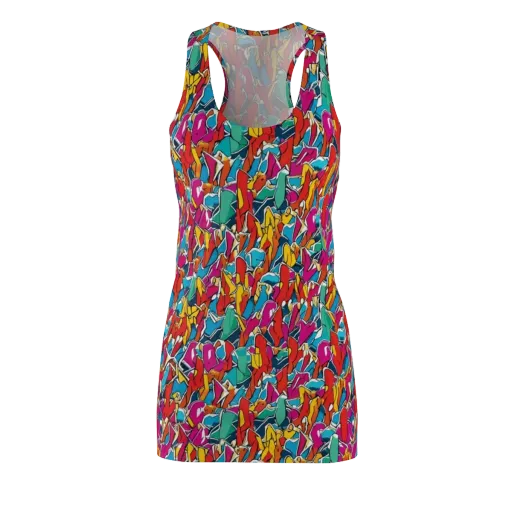 Neon Shardfield on a Racerback Dress