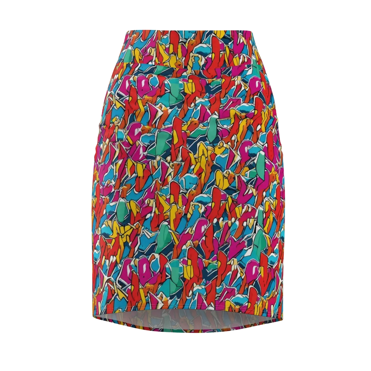 Neon Shardfield on Pencil Skirt — Front
