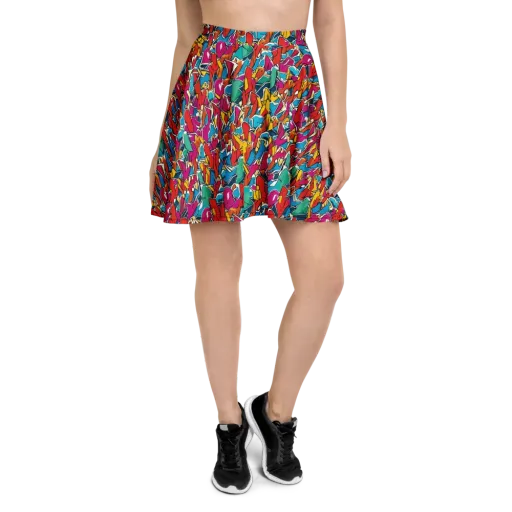Neon Shardfield on a Skater Skirt