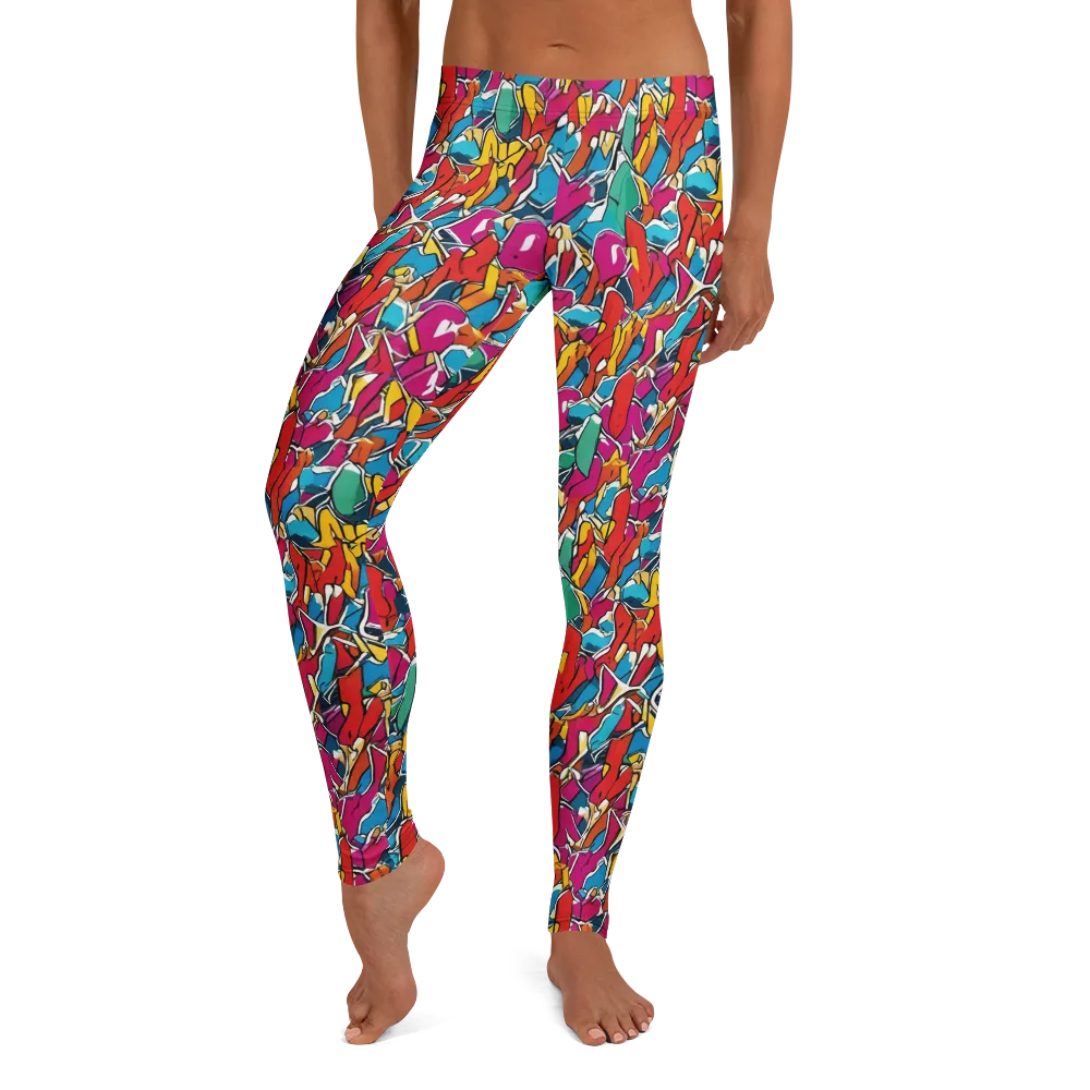 Neon Shardfield on Leggings — Front