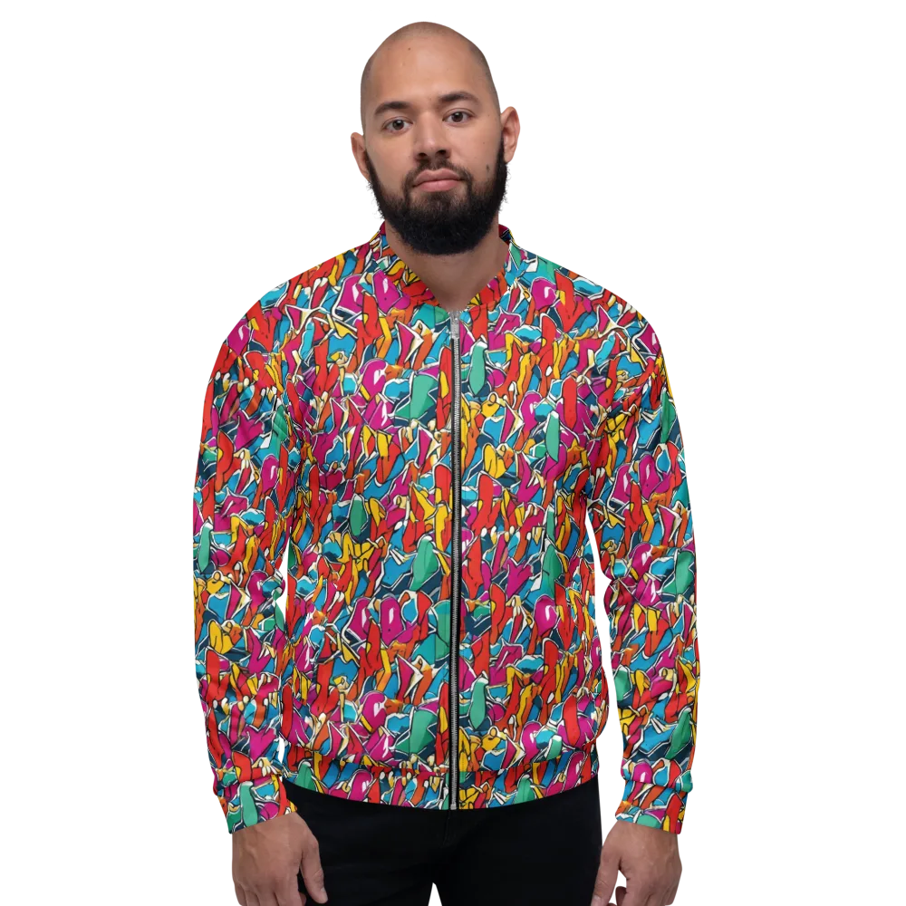 Neon Shardfield on Bomber Jacket — Front