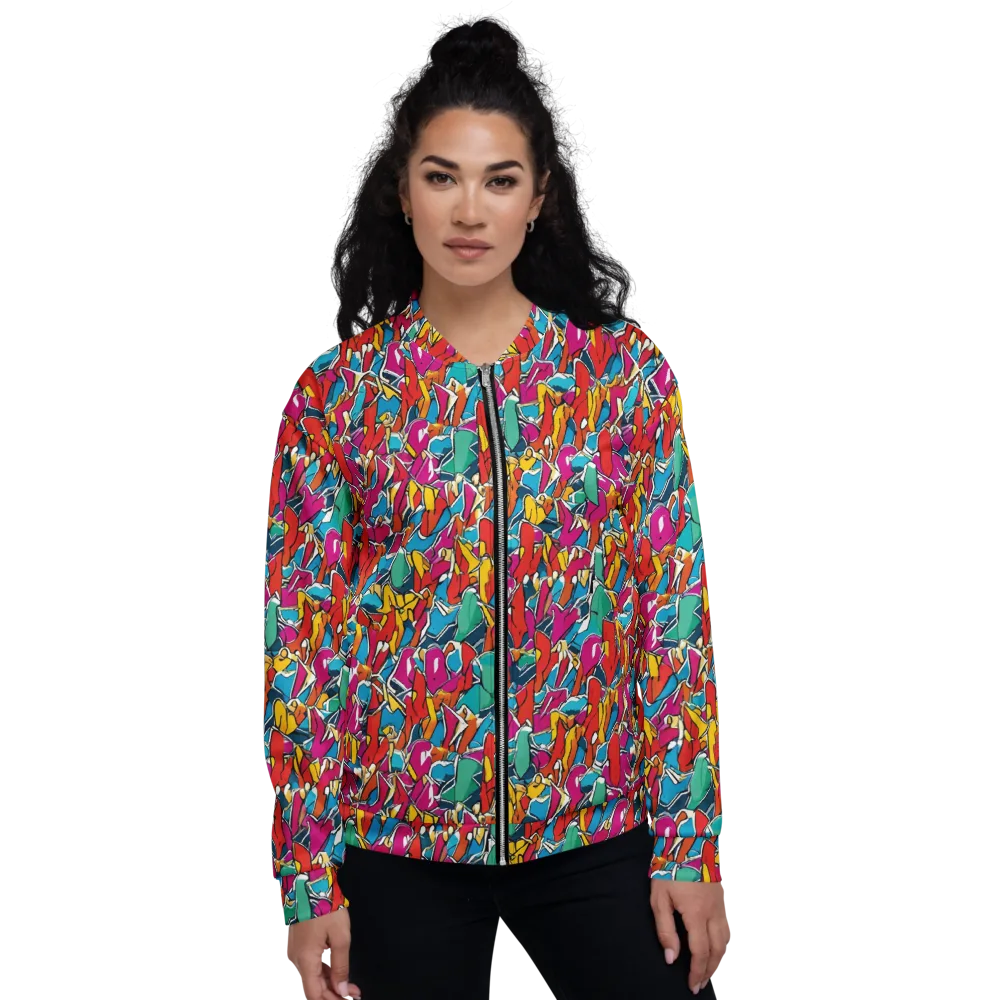 Neon Shardfield on Bomber Jacket — Front
