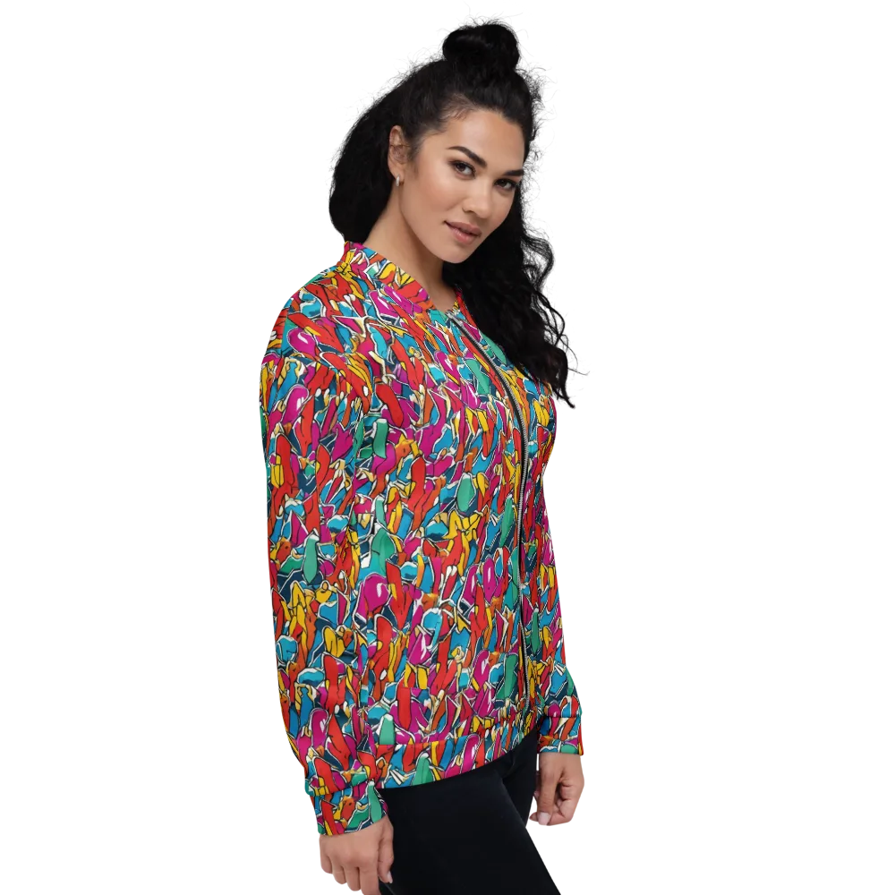 Neon Shardfield on Bomber Jacket — Right