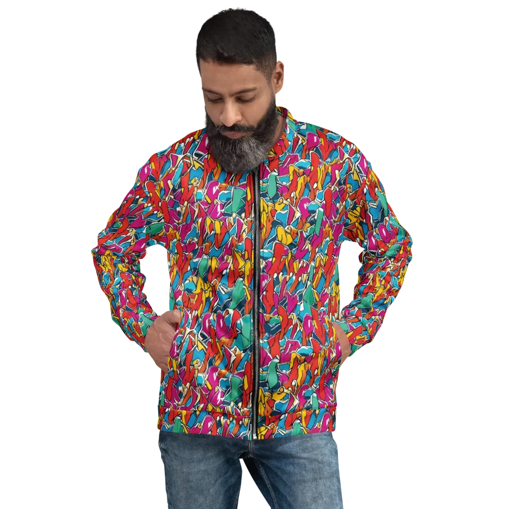 Neon Shardfield on Bomber Jacket — Front