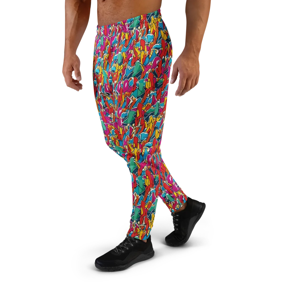 Neon Shardfield on Men's Joggers — Left