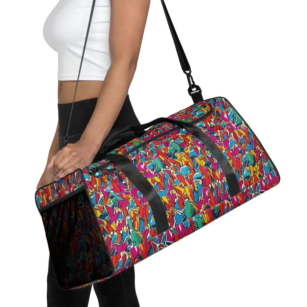 Neon Shardfield on Duffle Bag — Front