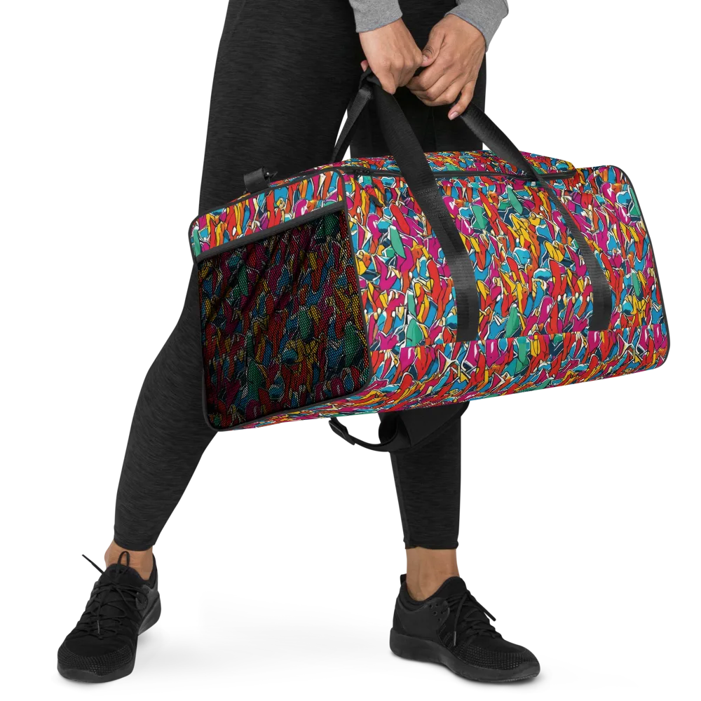 Neon Shardfield on Duffle Bag — Right Front
