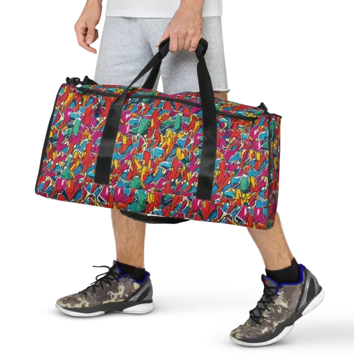 Neon Shardfield on a Duffle Bag