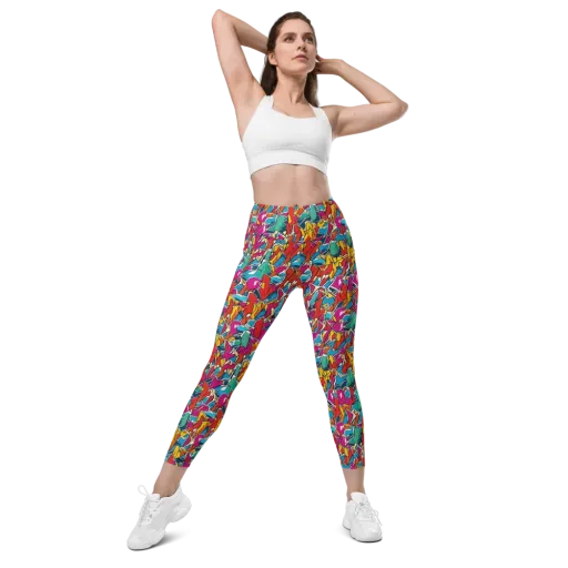 Neon Shardfield on a Leggings with Pockets