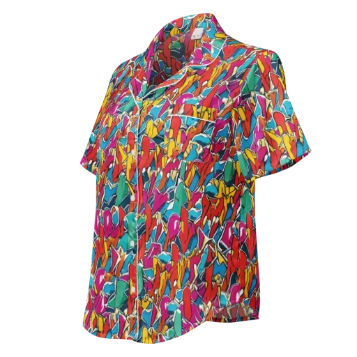 Neon Shardfield on a Women's Short Sleeve Pajama Top