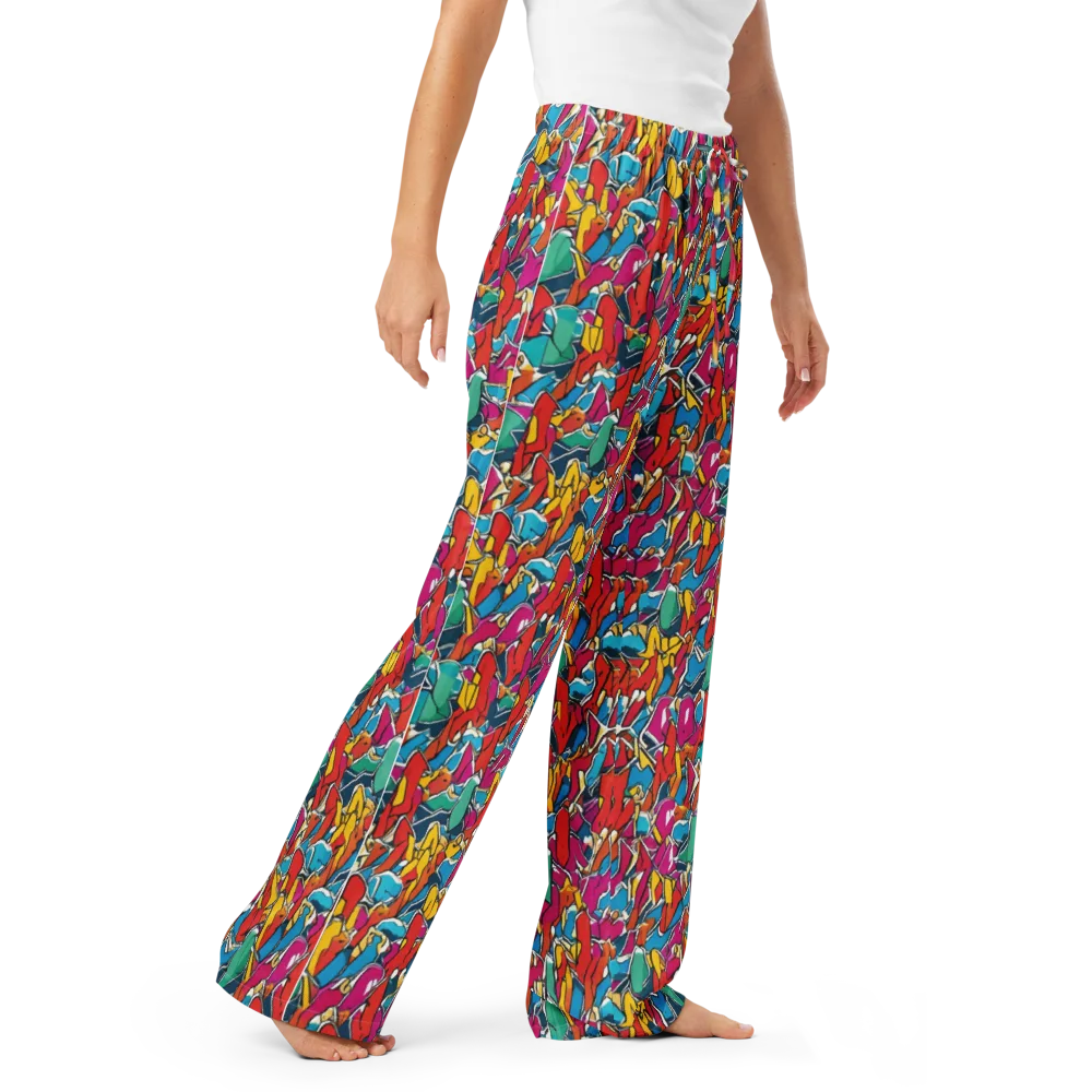 Neon Shardfield on Women's Pajama Pants — Right Front
