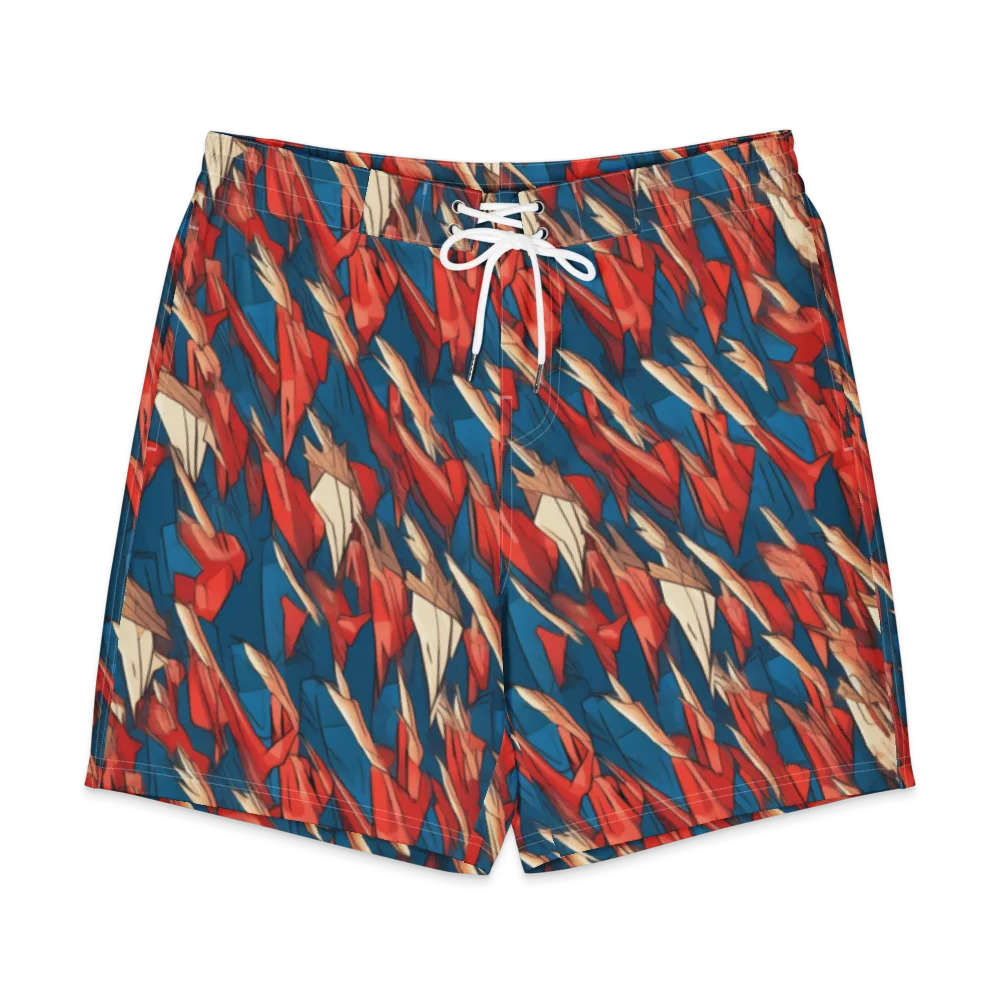 Cobalt Plume on Men's Board Shorts — Front
