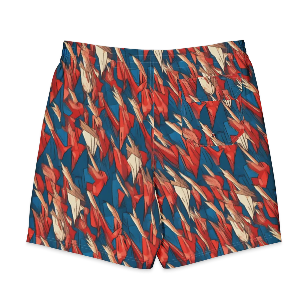 Cobalt Plume on Men's Board Shorts — Back