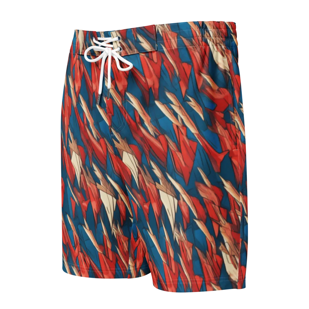 Cobalt Plume on Men's Board Shorts — Front