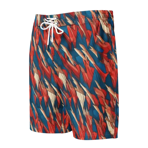 Cobalt Plume on a Men's Board Shorts