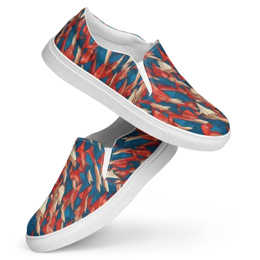 Cobalt Plume on a Women's Slip-On Canvas Shoes