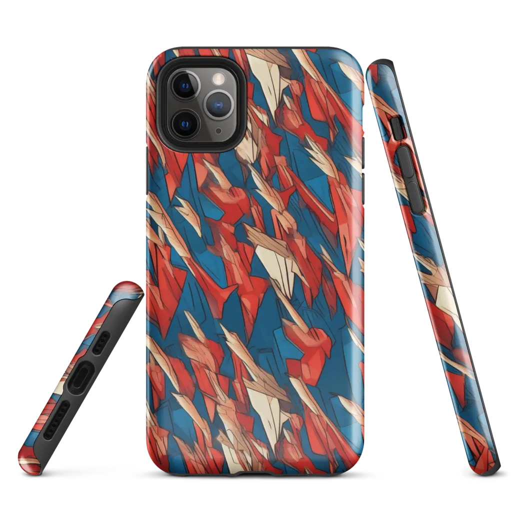 Cobalt Plume on Tough Case for iPhone® — Front
