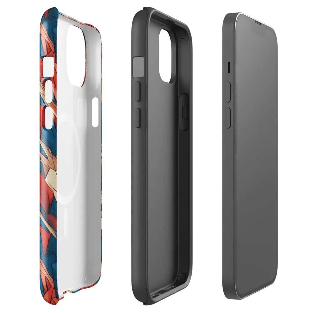 Cobalt Plume on MagSafe Tough Case for iPhone® — Front