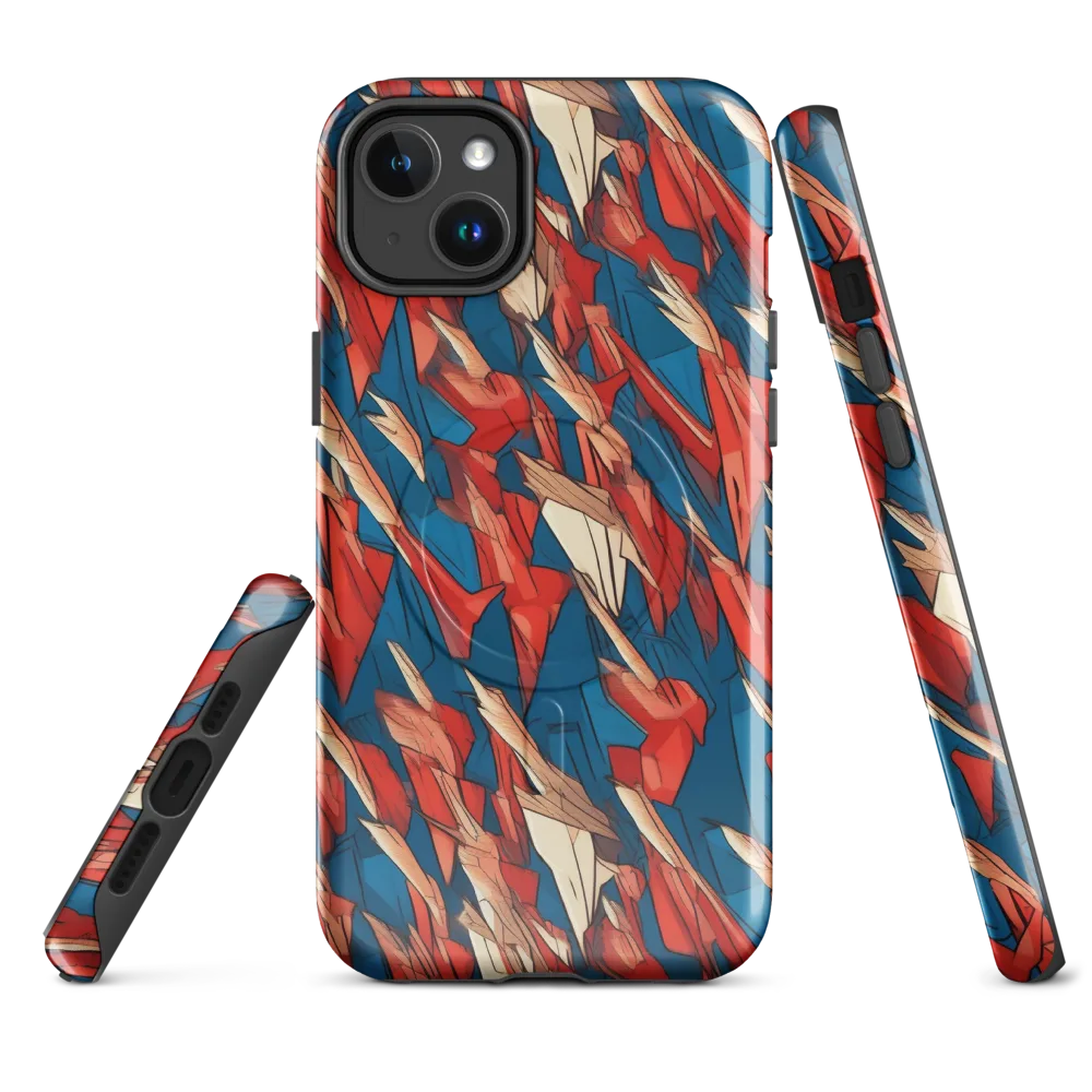 Cobalt Plume on MagSafe Tough Case for iPhone® — Front