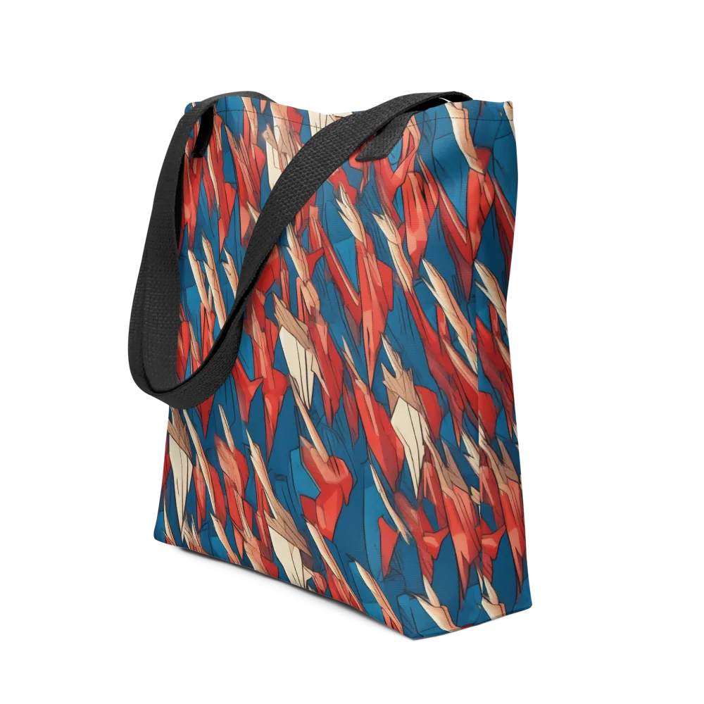 Cobalt Plume on Tote Bag — Front